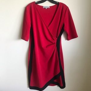 Almost famous bright red deep v neck!